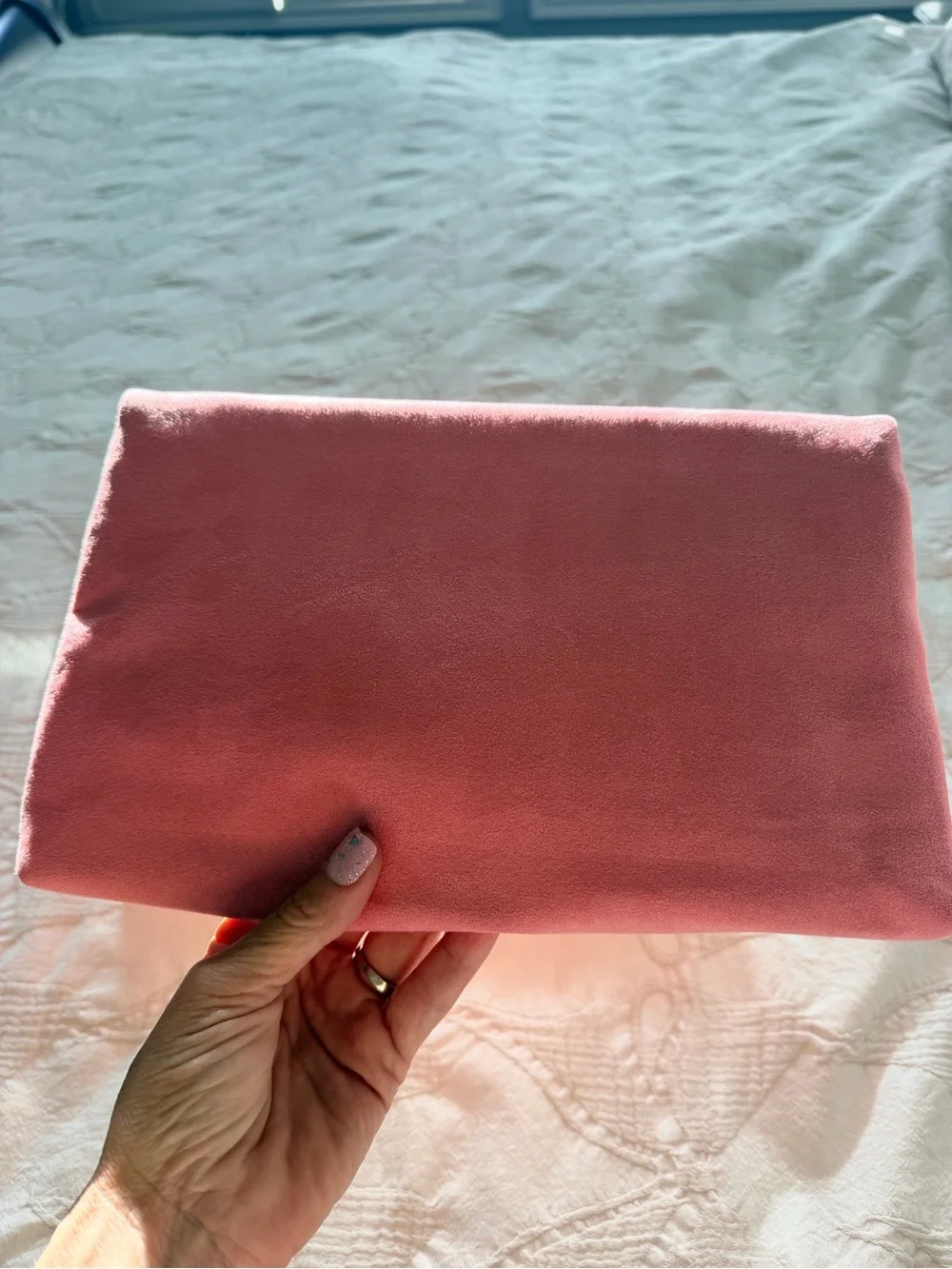 Dior Pink Pouch with Raised Logo